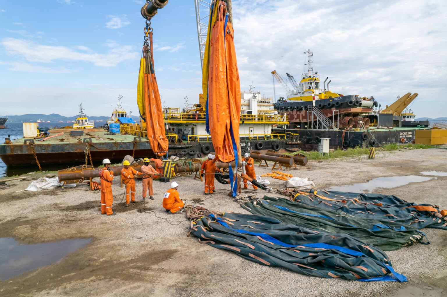 Equipe em operação de teste de carga