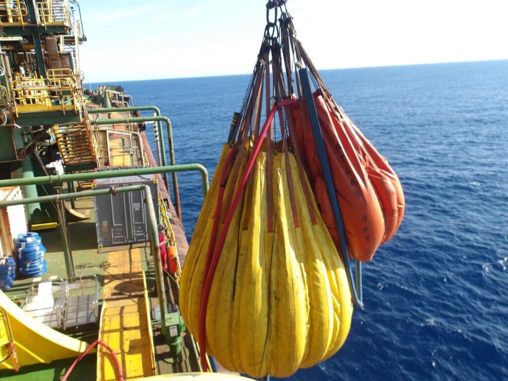 Bolsas de teste de carga em operação