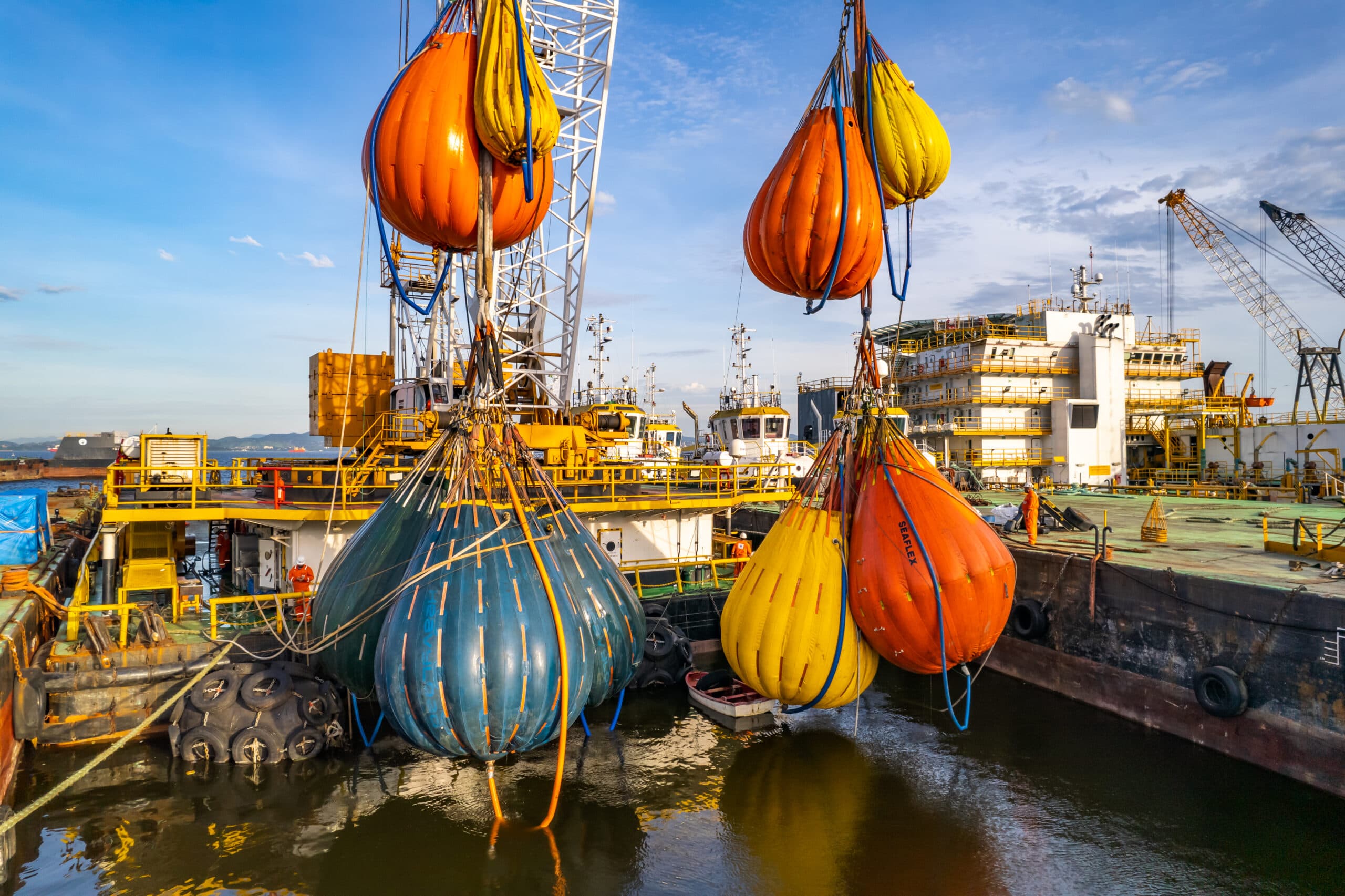 Teste de carga com bolsas d'água